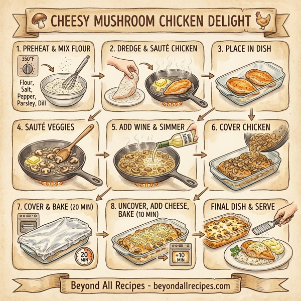 Cheesy Mushroom Chicken Delight instructions