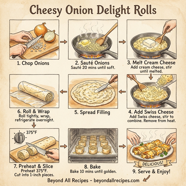 Cheesy Onion Delight Rolls instructions