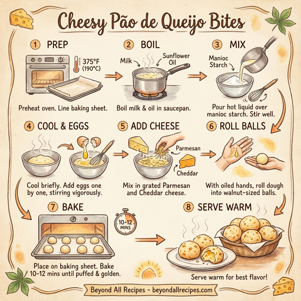Cheesy Pão de Queijo Bites instructions