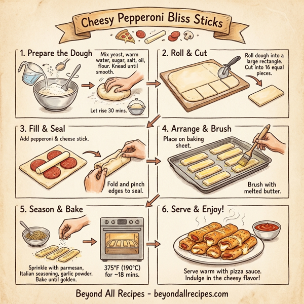 Cheesy Pepperoni Bliss Sticks instructions