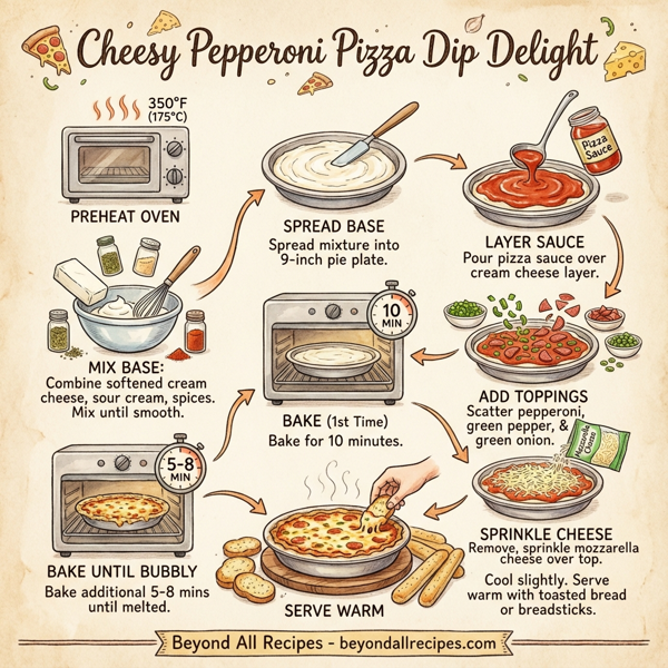 Cheesy Pepperoni Pizza Dip Delight instructions