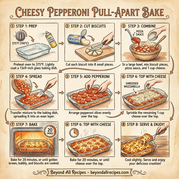 Cheesy Pepperoni Pull-Apart Bake instructions