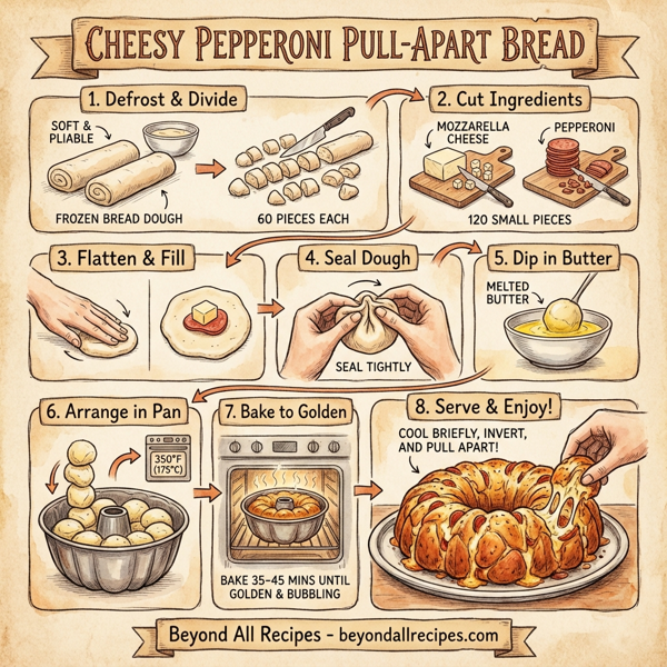 Cheesy Pepperoni Pull-Apart Bread instructions