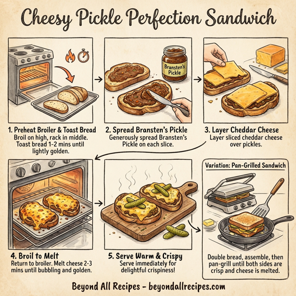 Cheesy Pickle Perfection Sandwich instructions