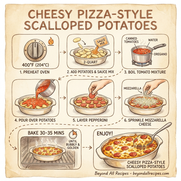 Cheesy Pizza-Style Scalloped Potatoes instructions