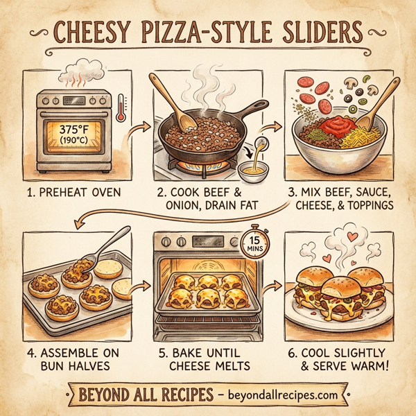 Cheesy Pizza-Style Sliders instructions