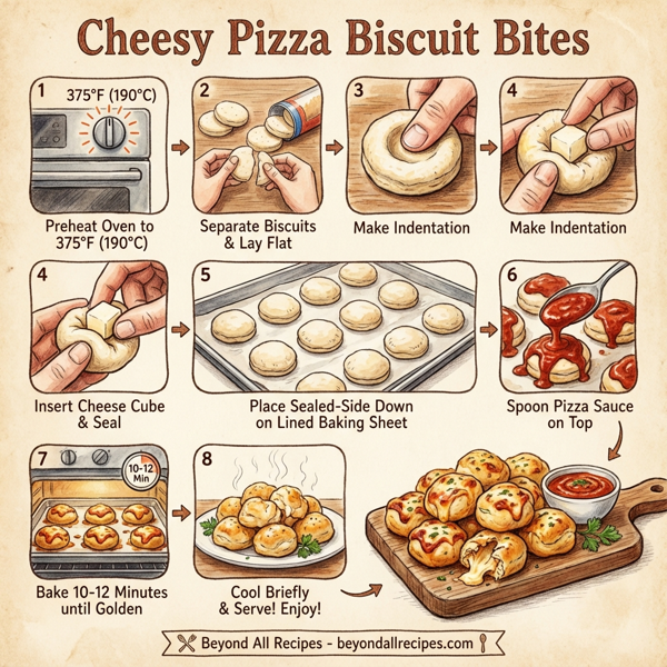 Cheesy Pizza Biscuit Bites instructions