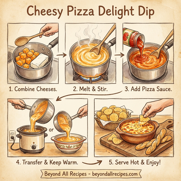 Cheesy Pizza Delight Dip instructions