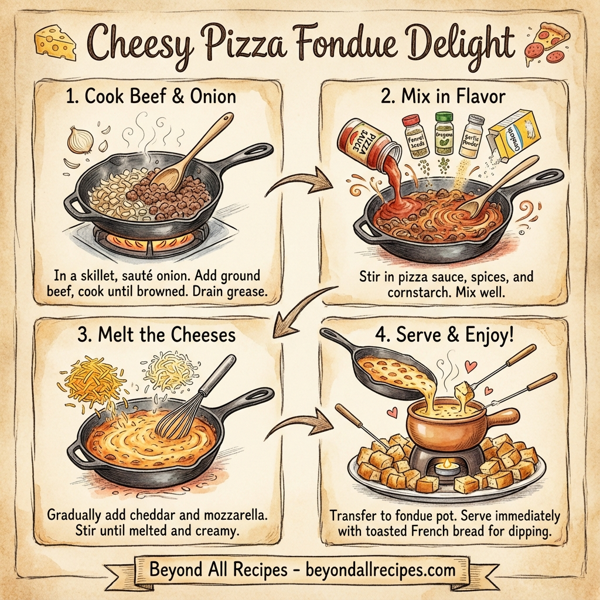 Cheesy Pizza Fondue Delight instructions