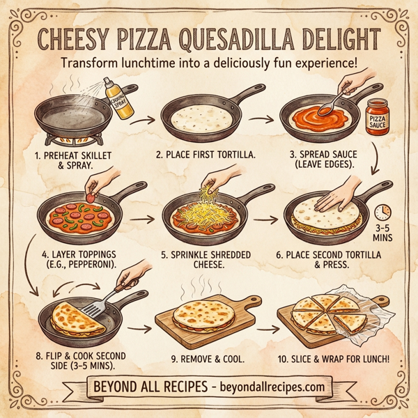 Cheesy Pizza Quesadilla Delight instructions