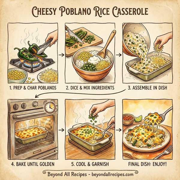 Cheesy Poblano Rice Casserole instructions