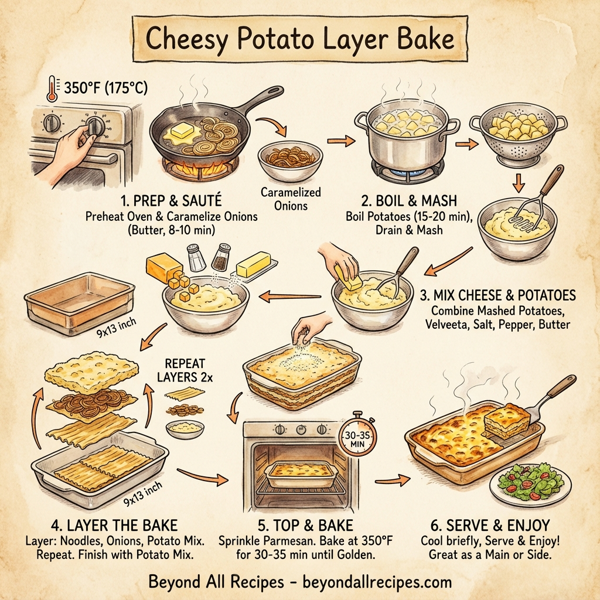 Cheesy Potato Layer Bake instructions