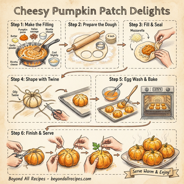 Cheesy Pumpkin Patch Delights instructions