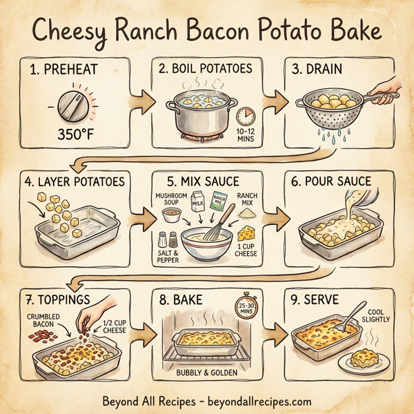 Cheesy Ranch Bacon Potato Bake instructions