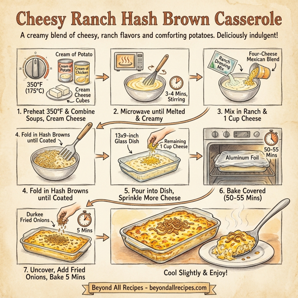 Cheesy Ranch Hash Brown Casserole instructions
