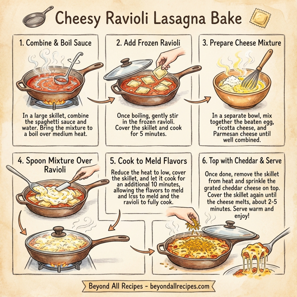 Cheesy Ravioli Lasagna Bake instructions