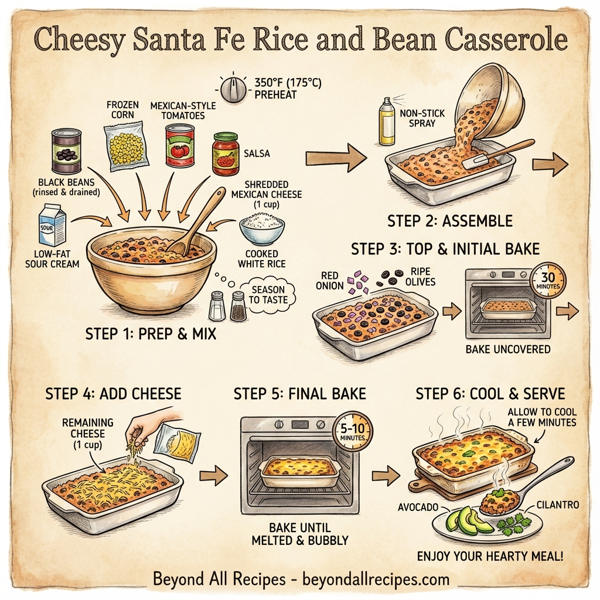 Cheesy Santa Fe Rice and Bean Casserole instructions