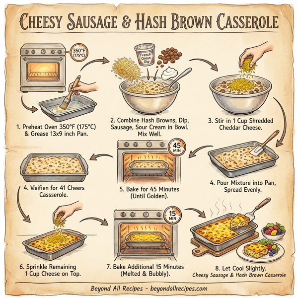 Cheesy Sausage & Hash Brown Casserole instructions