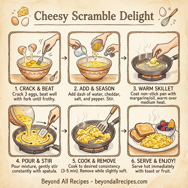Cheesy Scramble Delight instructions