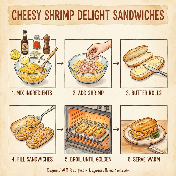 Cheesy Shrimp Delight Sandwiches instructions