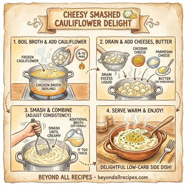 Cheesy Smashed Cauliflower Delight instructions