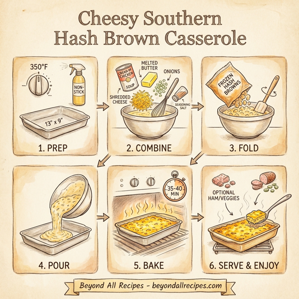 Cheesy Southern Hash Brown Casserole instructions