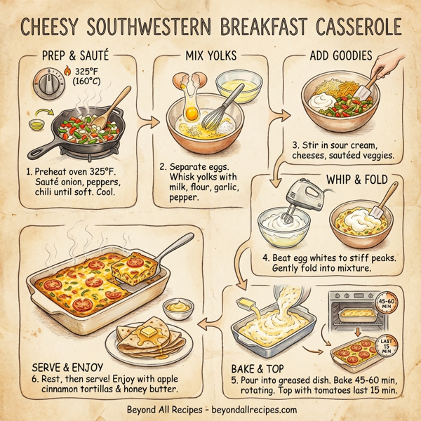 Cheesy Southwestern Breakfast Casserole instructions