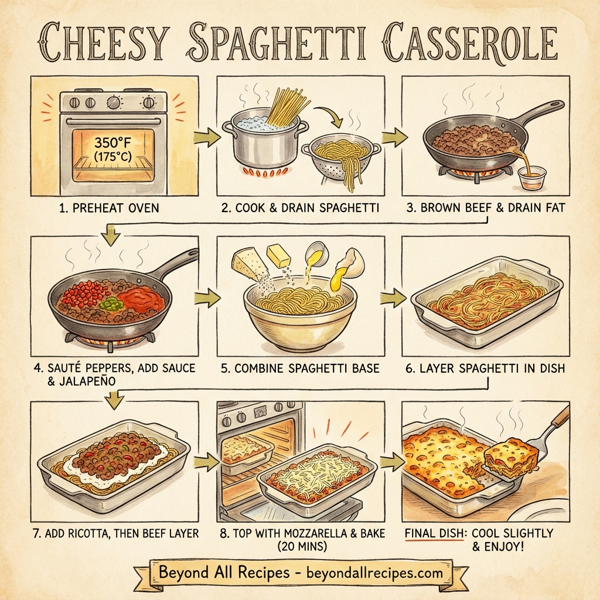 Cheesy Spaghetti Casserole instructions