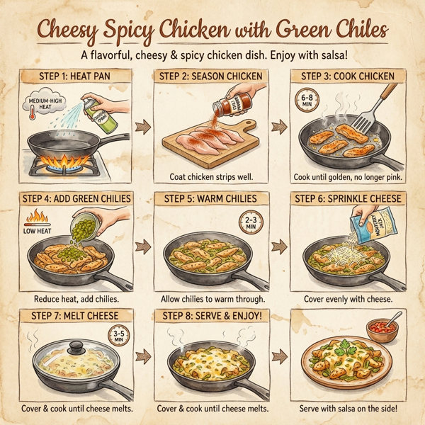 Cheesy Spicy Chicken with Green Chiles instructions