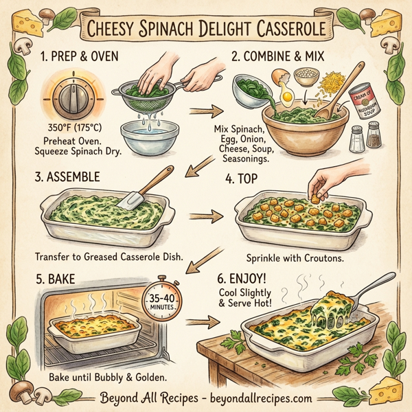 Cheesy Spinach Delight Casserole instructions