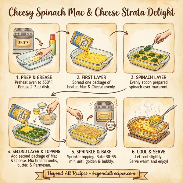 Cheesy Spinach Mac & Cheese Strata Delight instructions