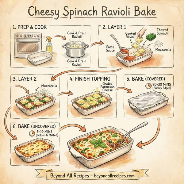 Cheesy Spinach Ravioli Bake instructions
