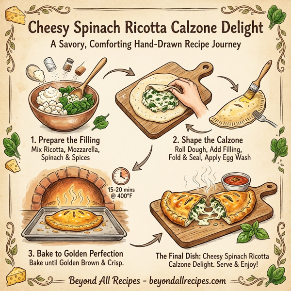 Cheesy Spinach Ricotta Calzone Delight instructions