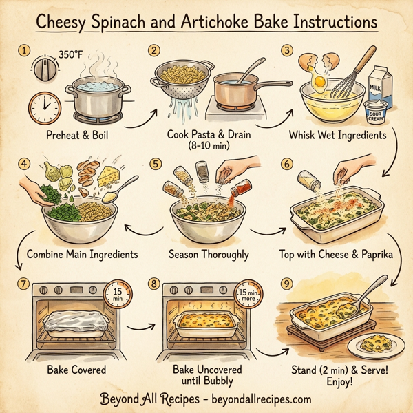 Cheesy Spinach and Artichoke Bake instructions