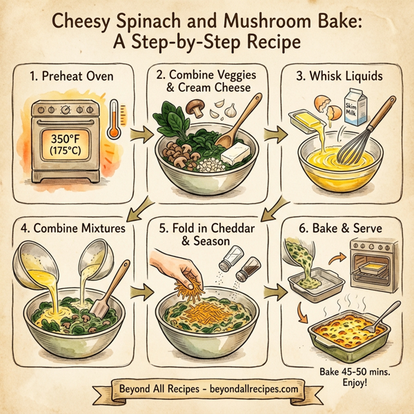 Cheesy Spinach and Mushroom Bake instructions