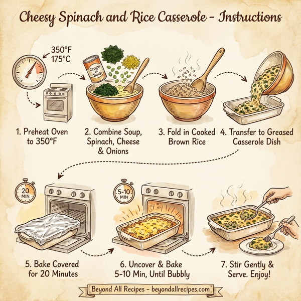 Cheesy Spinach and Rice Casserole instructions