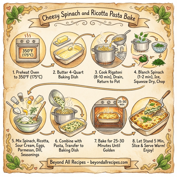 Cheesy Spinach and Ricotta Pasta Bake instructions