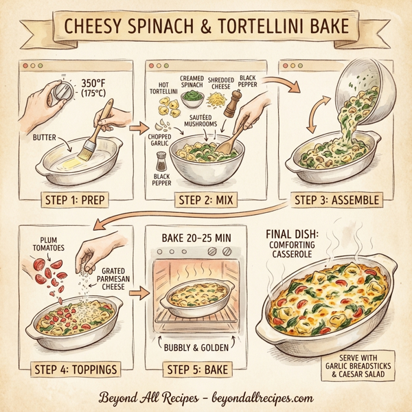 Cheesy Spinach and Tortellini Bake instructions