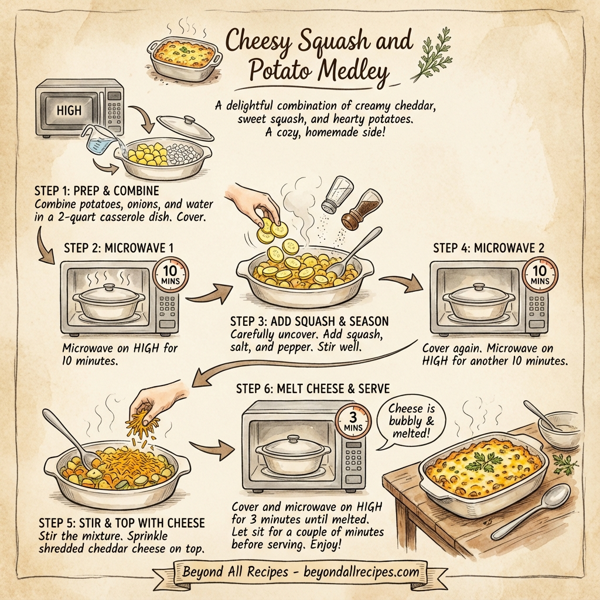 Cheesy Squash and Potato Medley instructions