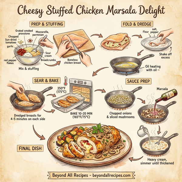 Cheesy Stuffed Chicken Marsala Delight instructions