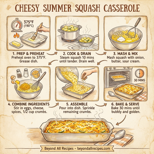 Cheesy Summer Squash Casserole instructions