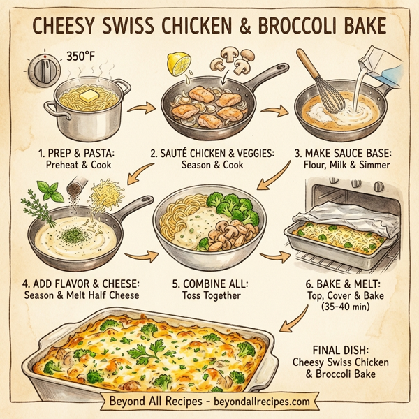 Cheesy Swiss Chicken & Broccoli Bake instructions