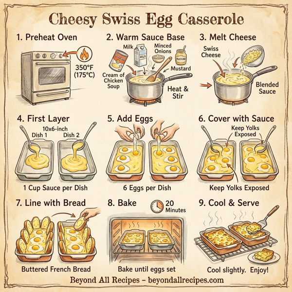 Cheesy Swiss Egg Casserole instructions