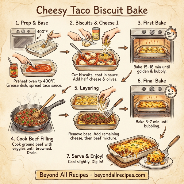 Cheesy Taco Biscuit Bake instructions