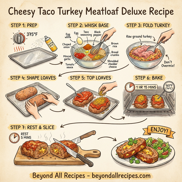 Cheesy Taco Turkey Meatloaf Deluxe instructions