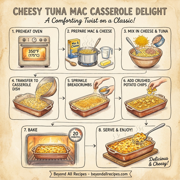 Cheesy Tuna Mac Casserole Delight instructions