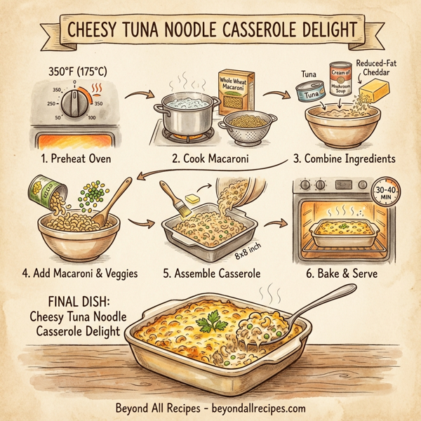 Cheesy Tuna Noodle Casserole Delight instructions