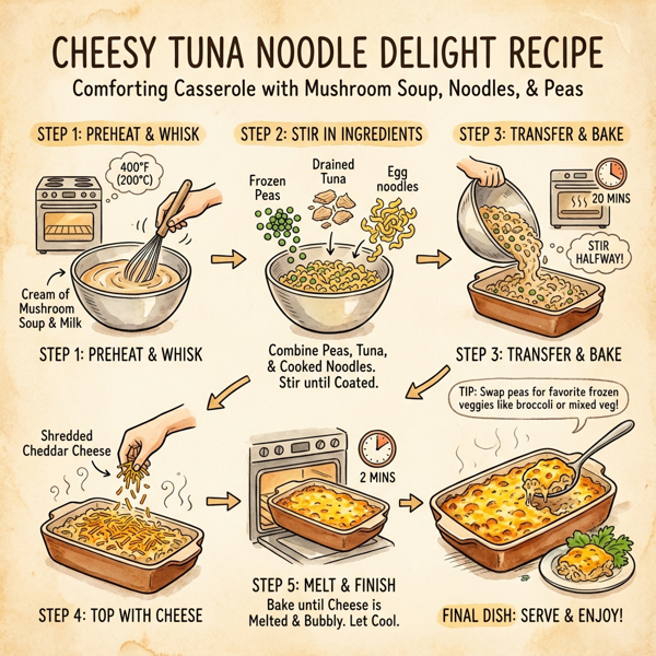 Cheesy Tuna Noodle Delight instructions