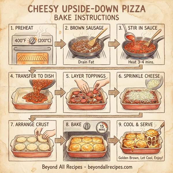 Cheesy Upside-Down Pizza Bake instructions