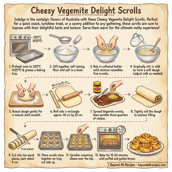 Cheesy Vegemite Delight Scrolls instructions